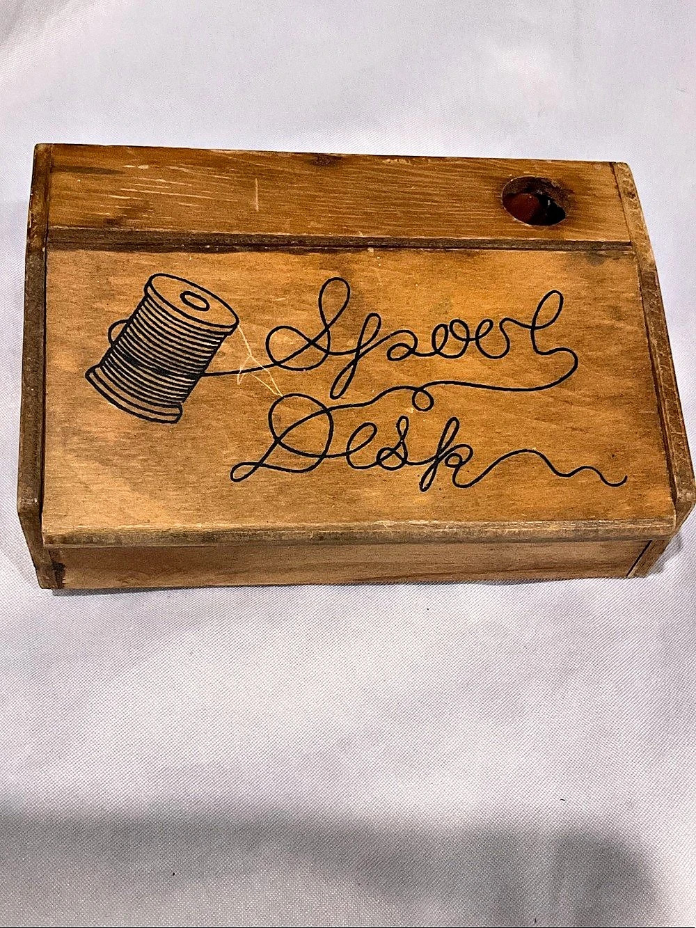 Wooden Sewing Box Brown
